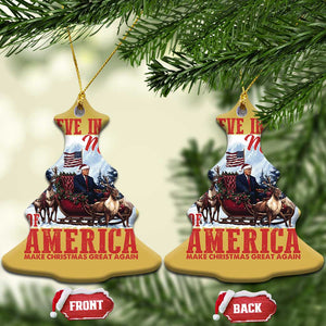 Xmas Trump Christmas Ornament Believe In The Magic Of America Make Christmas Great Again US Flag TS02 Christmas Tree Gold Print Your Wear