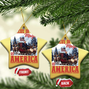 Xmas Trump Christmas Ornament Believe In The Magic Of America Make Christmas Great Again US Flag TS02 Star Gold Print Your Wear