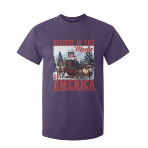 Christmas Trump T Shirt For Kid Believe In The Magic Of America Make Christmas Great Again US Flag TS02 Purple Print Your Wear