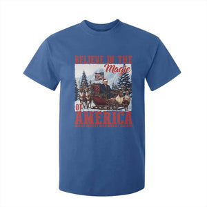 Christmas Trump T Shirt For Kid Believe In The Magic Of America Make Christmas Great Again US Flag TS02 Royal Blue Print Your Wear