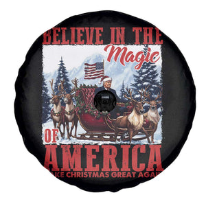 Christmas Trump Spare Tire Cover Believe In The Magic Of America Make Christmas Great Again US Flag TS02 Print Your Wear