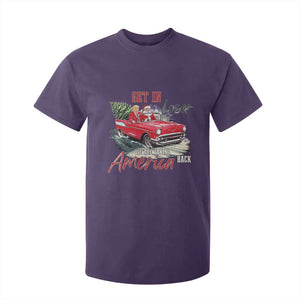 Christmas Trump T Shirt For Kid Get In Loser We Are Taking America Back with Santa TS02 Purple Print Your Wear