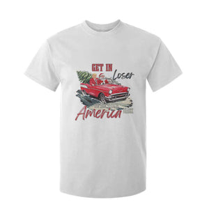 Christmas Trump T Shirt For Kid Get In Loser We Are Taking America Back with Santa TS02 White Print Your Wear