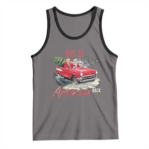 Christmas Trump Tank Top Get In Loser We Are Taking America Back with Santa TS02 Deep Heather Black Print Your Wear