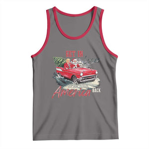 Christmas Trump Tank Top Get In Loser We Are Taking America Back with Santa TS02 Deep Heather Red Print Your Wear