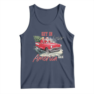 Christmas Trump Tank Top Get In Loser We Are Taking America Back with Santa TS02 Navy Print Your Wear