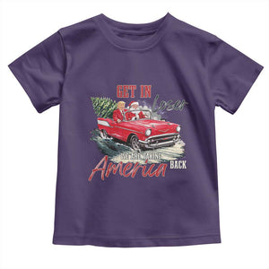 Christmas Trump Toddler T Shirt Get In Loser We Are Taking America Back with Santa TS02 Purple Print Your Wear