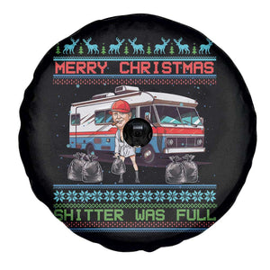 Funny Xmas Movie Trump Spare Tire Cover Merry Christmas Shitter Was Full Ugly Sweater TS02 Print Your Wear