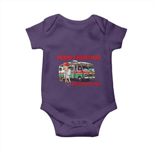 Funny Xmas Movie Trump Baby Onesie Merry Christmas Shitter Was Full TS02 Purple Print Your Wear