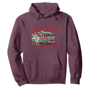 Funny Xmas Movie Trump Hoodie Merry Christmas Shitter Was Full TS02 Maroon Print Your Wear