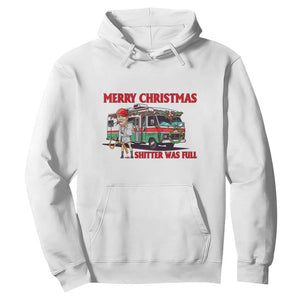 Funny Xmas Movie Trump Hoodie Merry Christmas Shitter Was Full TS02 White Print Your Wear