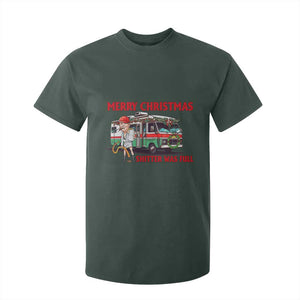 Funny Xmas Movie Trump T Shirt For Kid Merry Christmas Shitter Was Full TS02 Dark Forest Green Print Your Wear