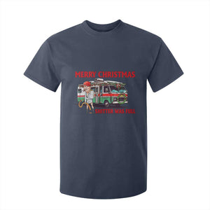 Funny Xmas Movie Trump T Shirt For Kid Merry Christmas Shitter Was Full TS02 Navy Print Your Wear