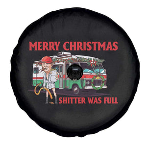 Funny Xmas Movie Trump Spare Tire Cover Merry Christmas Shitter Was Full TS02 Print Your Wear