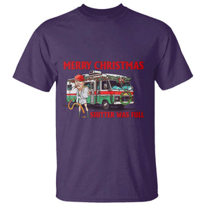 Funny Xmas Movie Trump T Shirt Merry Christmas Shitter Was Full TS02 Purple Print Your Wear