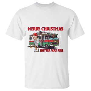 Funny Xmas Movie Trump T Shirt Merry Christmas Shitter Was Full TS02 White Print Your Wear