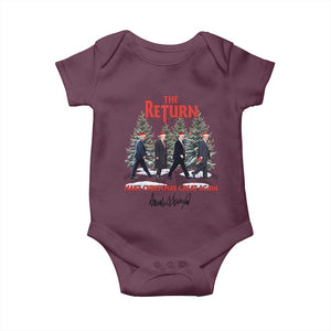 Christmas Trump 2024 Baby Onesie The Return Make Christmas Great Again TS02 Maroon Print Your Wear