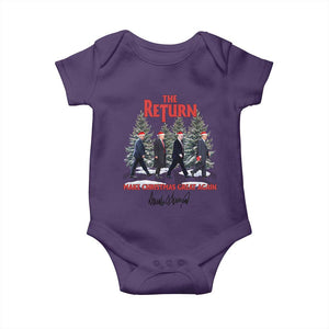 Christmas Trump 2024 Baby Onesie The Return Make Christmas Great Again TS02 Purple Print Your Wear