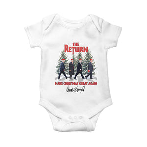 Christmas Trump 2024 Baby Onesie The Return Make Christmas Great Again TS02 White Print Your Wear