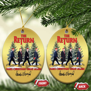 Xmas Trump 2024 Christmas Ornament The Return Make Christmas Great Again TS02 Oval Gold Print Your Wear