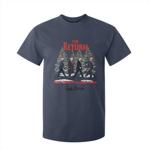 Christmas Trump 2024 T Shirt For Kid The Return Make Christmas Great Again TS02 Navy Print Your Wear