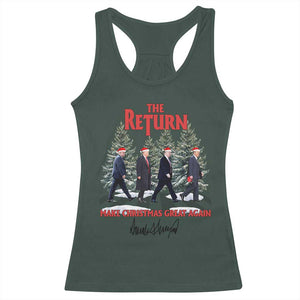 Christmas Trump 2024 Racerback Tank Top The Return Make Christmas Great Again TS02 Dark Forest Green Print Your Wear