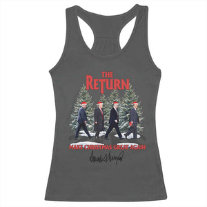 Christmas Trump 2024 Racerback Tank Top The Return Make Christmas Great Again TS02 Dark Heather Print Your Wear