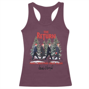 Christmas Trump 2024 Racerback Tank Top The Return Make Christmas Great Again TS02 Maroon Print Your Wear