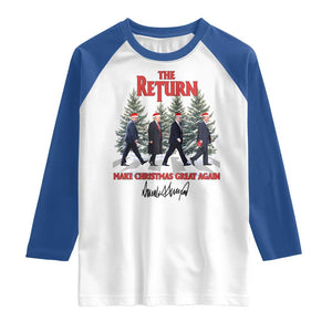 Christmas Trump 2024 Raglan Shirt The Return Make Christmas Great Again TS02 White Royal Print Your Wear