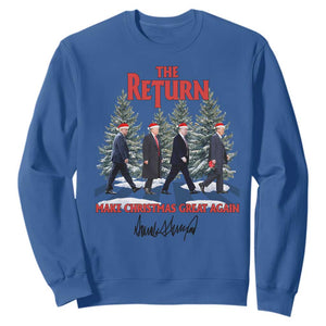 Christmas Trump 2024 Sweatshirt The Return Make Christmas Great Again TS02 Royal Blue Print Your Wear