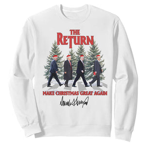 Christmas Trump 2024 Sweatshirt The Return Make Christmas Great Again TS02 White Print Your Wear