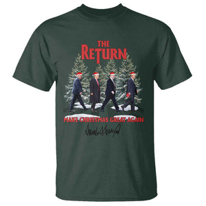 Christmas Trump 2024 T Shirt The Return Make Christmas Great Again TS02 Dark Forest Green Print Your Wear