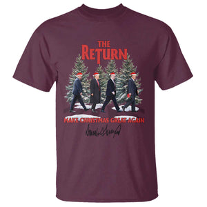 Christmas Trump 2024 T Shirt The Return Make Christmas Great Again TS02 Maroon Print Your Wear