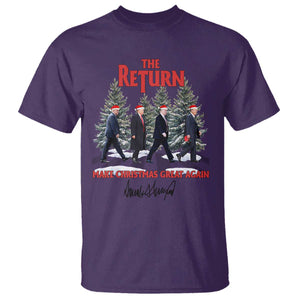 Christmas Trump 2024 T Shirt The Return Make Christmas Great Again TS02 Purple Print Your Wear