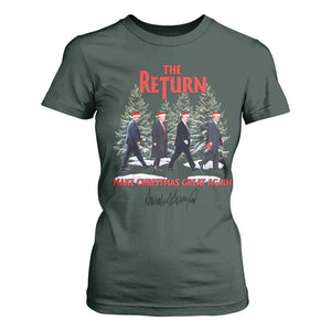 Christmas Trump 2024 T Shirt For Women The Return Make Christmas Great Again TS02 Dark Forest Green Print Your Wear