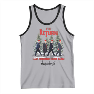 Christmas Trump 2024 Tank Top The Return Make Christmas Great Again TS02 Athletic Heather Black Print Your Wear