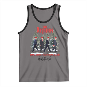 Christmas Trump 2024 Tank Top The Return Make Christmas Great Again TS02 Deep Heather Black Print Your Wear