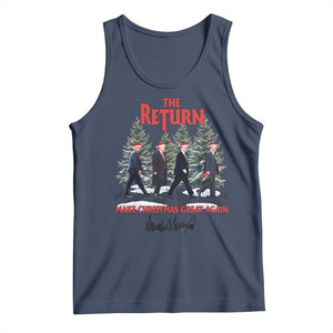 Christmas Trump 2024 Tank Top The Return Make Christmas Great Again TS02 Navy Print Your Wear