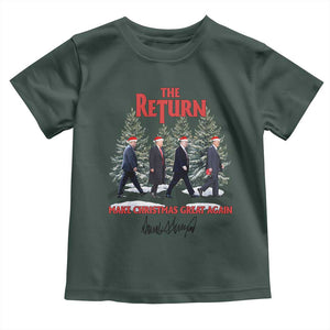 Christmas Trump 2024 Toddler T Shirt The Return Make Christmas Great Again TS02 Dark Forest Green Print Your Wear