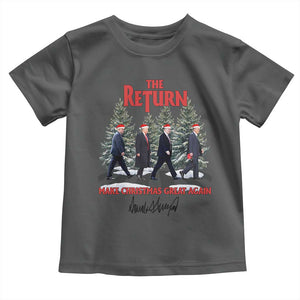 Christmas Trump 2024 Toddler T Shirt The Return Make Christmas Great Again TS02 Dark Heather Print Your Wear