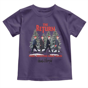 Christmas Trump 2024 Toddler T Shirt The Return Make Christmas Great Again TS02 Purple Print Your Wear