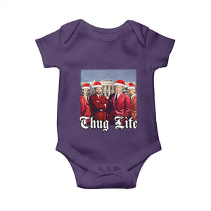 Christmas Trump Baby Onesie Thug Life Trump Vance RFK Elon TS02 Purple Print Your Wear