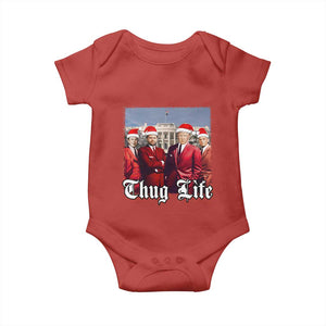 Christmas Trump Baby Onesie Thug Life Trump Vance RFK Elon TS02 Red Print Your Wear