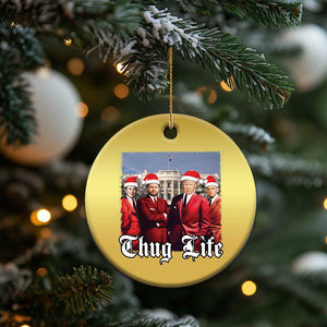 Xmas Trump Christmas Ornament Thug Life Trump Vance RFK Elon TS02 Print Your Wear