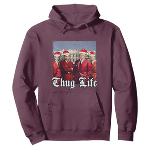 Christmas Trump Hoodie Thug Life Trump Vance RFK Elon TS02 Maroon Print Your Wear