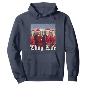 Christmas Trump Hoodie Thug Life Trump Vance RFK Elon TS02 Navy Print Your Wear