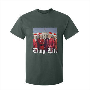 Christmas Trump T Shirt For Kid Thug Life Trump Vance RFK Elon TS02 Dark Forest Green Print Your Wear