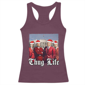 Christmas Trump Racerback Tank Top Thug Life Trump Vance RFK Elon TS02 Maroon Print Your Wear