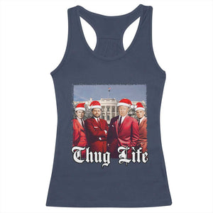 Christmas Trump Racerback Tank Top Thug Life Trump Vance RFK Elon TS02 Navy Print Your Wear