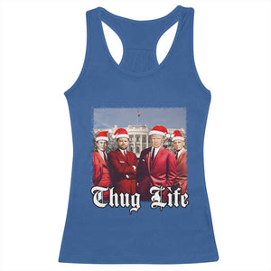 Christmas Trump Racerback Tank Top Thug Life Trump Vance RFK Elon TS02 Royal Blue Print Your Wear